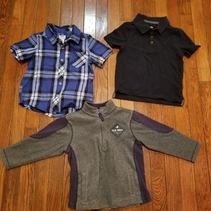 Boys 3T Polos and 1/4 Zip Pullover